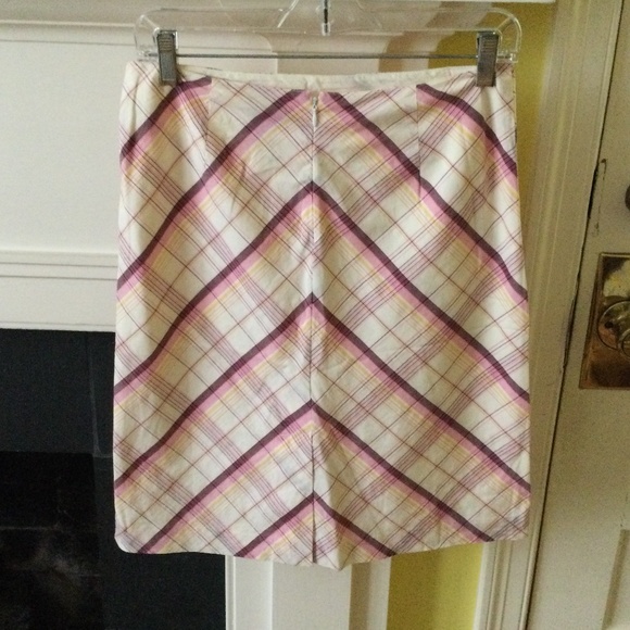 Vintage American Eagle Plaid A-Line Skirt Cotton Pink - Sz 2 - Picture 2 of 12